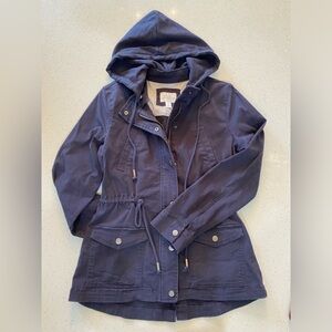 41 Hawthorn Lianna Stretch Twill Cargo Jacket - Navy Blue